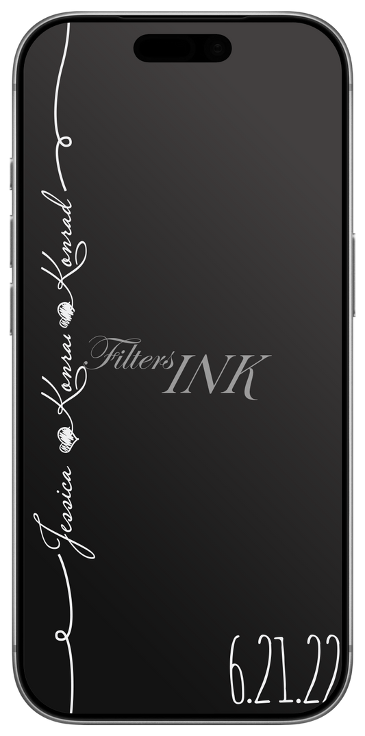 Wedding Vertical Hearts
