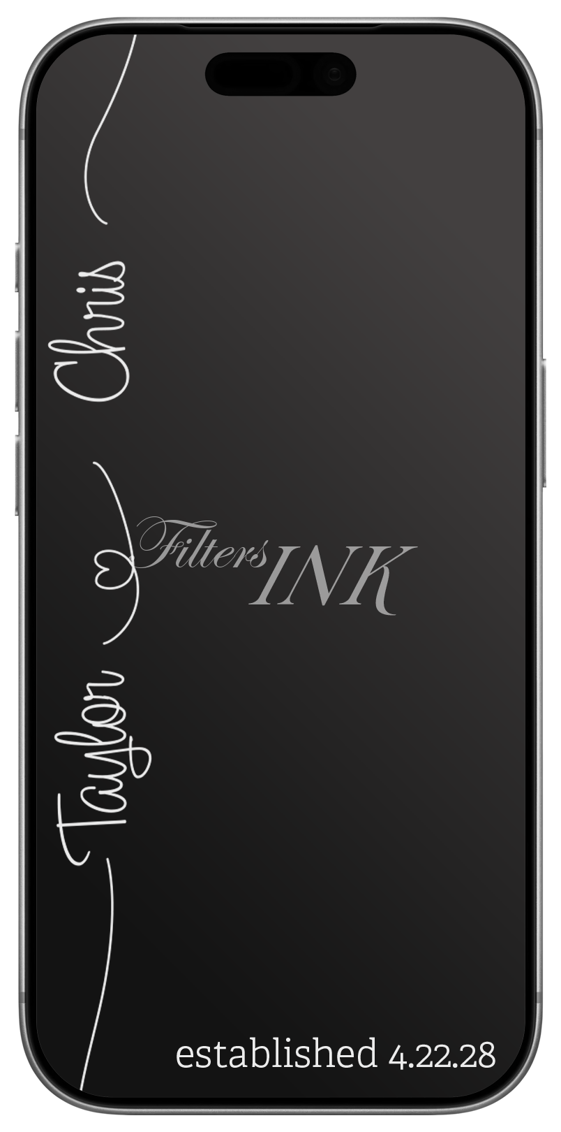 Wedding Vertical Calligraphy