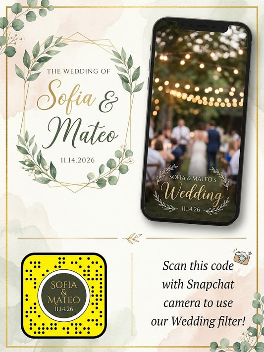 Custom Event Snapcode Poster | Printable Snapchat QR Code Table Display
